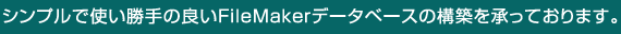 シンプルで、簡単な、FileMakerデータベースの構築を承っております。